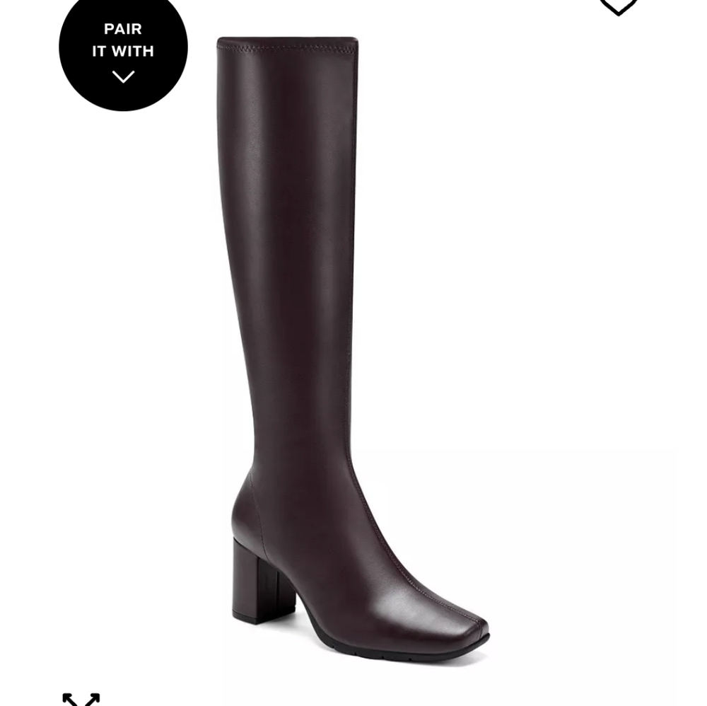 AEROSOLES Women's Brown Heeled Boots